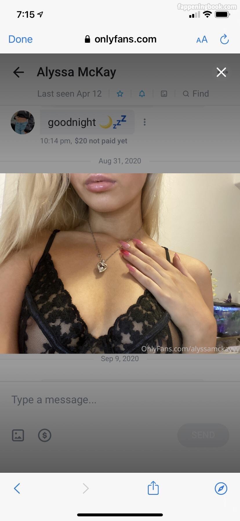 Does alyssa mckay have an onlyfans